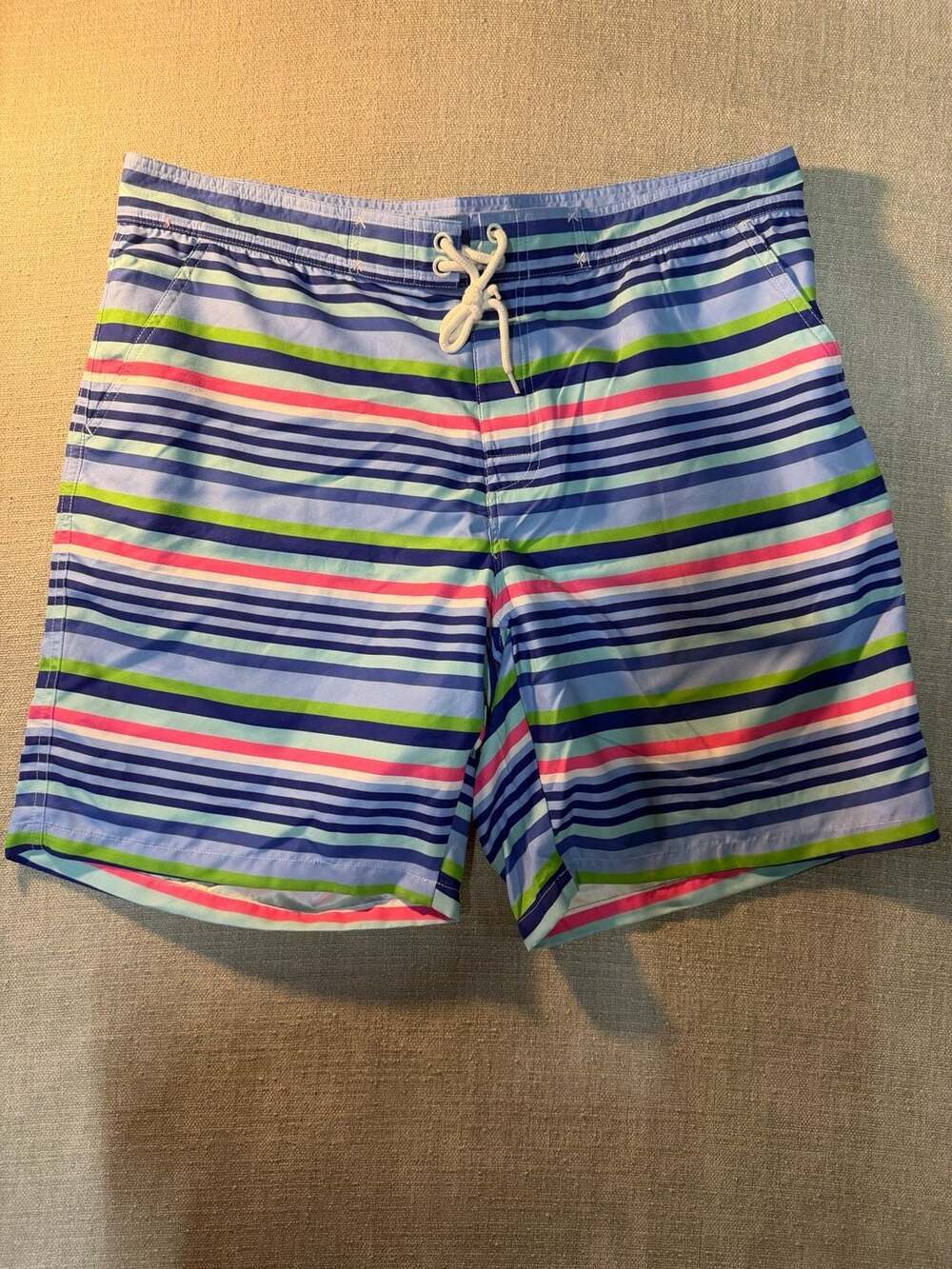 HiHo Tobago Men's Board Shorts in Tortola Multistripe
